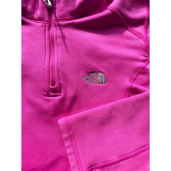 Women's North Face Pink Quarter Zip Sweater Size Small - Picture 2 of 8